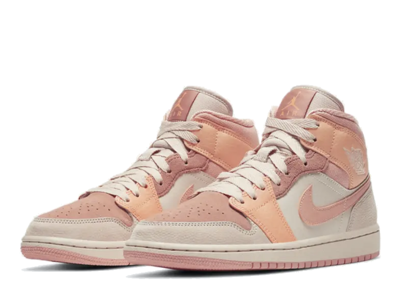 Air Jordan 1 Mid Apricot Orange (Women's) - photo 2