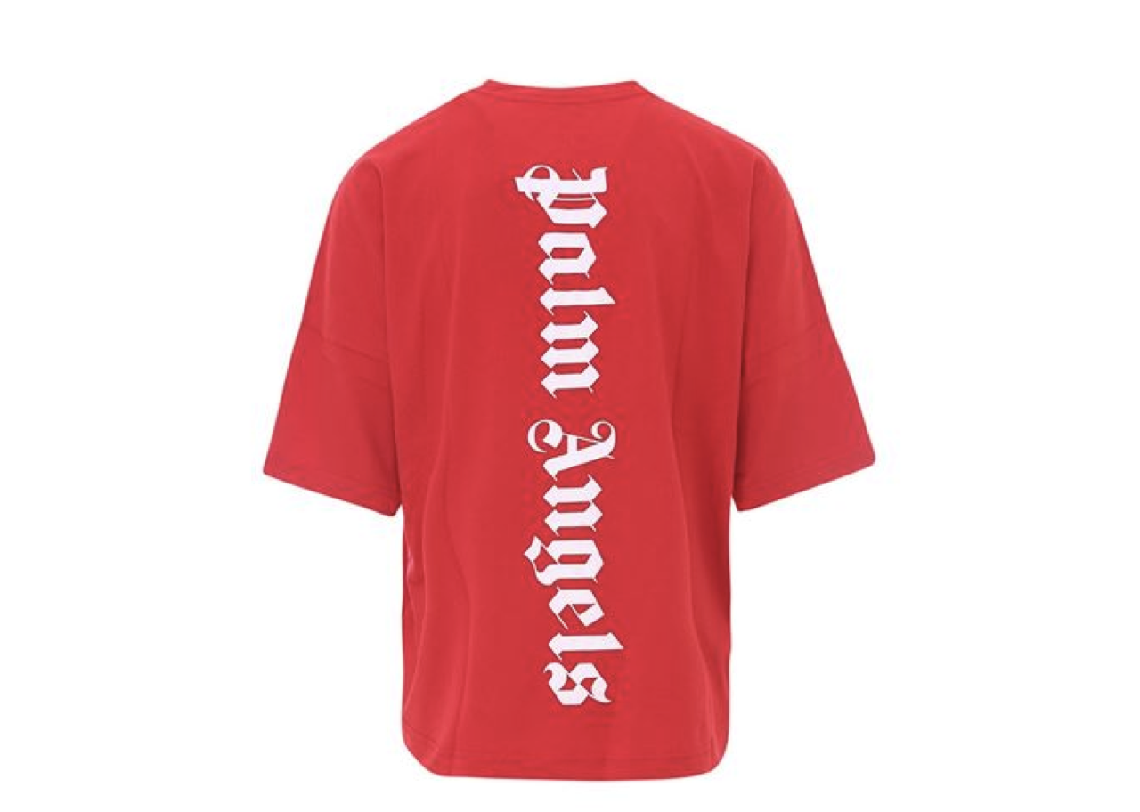 Palm Angels NS Logo Over Tee Red White - photo 2