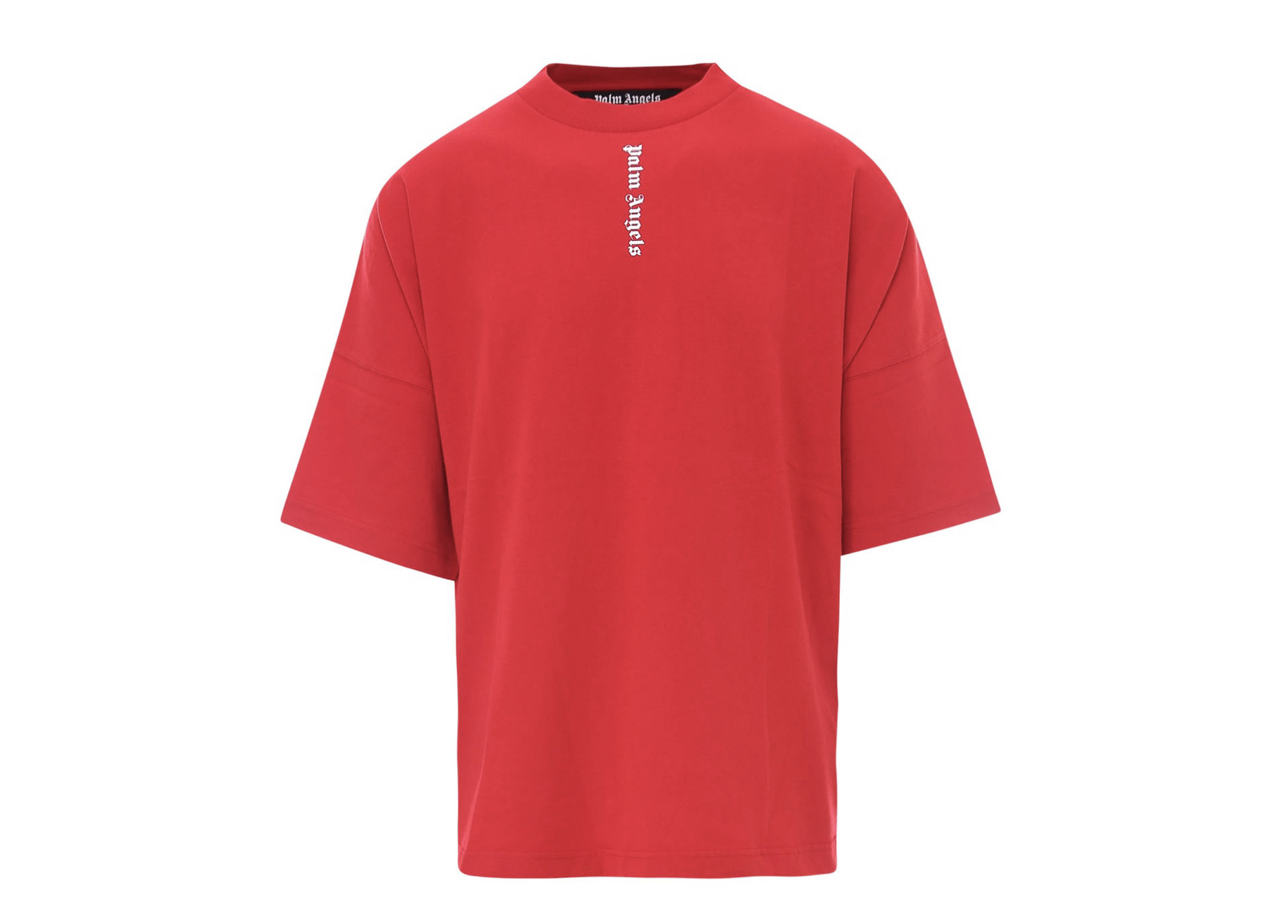 Palm Angels NS Logo Over Tee Red White