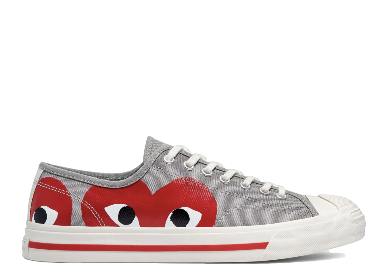 Converse Jack Purcell Comme Des Garcons PLAY Grey Red