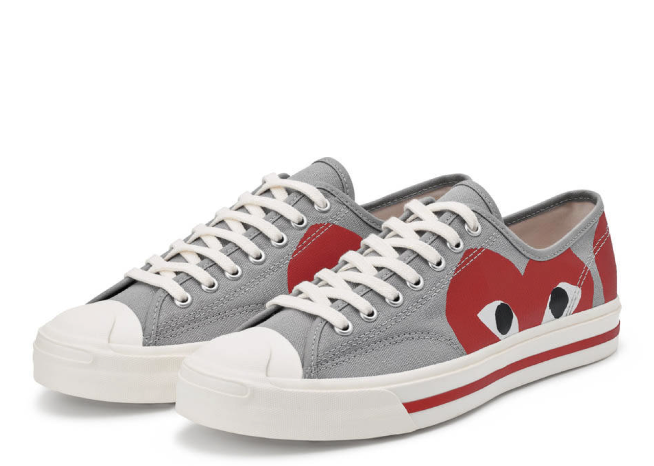 Converse Jack Purcell Comme Des Garcons PLAY Grey Red - photo 2