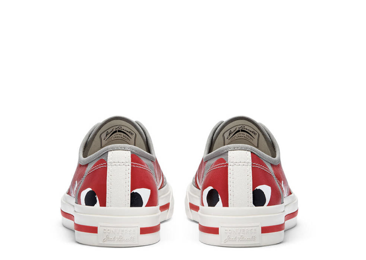 Converse Jack Purcell Comme Des Garcons PLAY Grey Red - photo 3