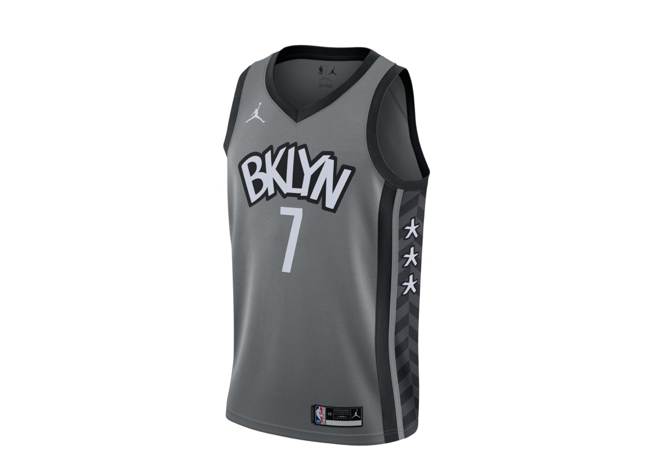 Kevin Durant Nets Statement Edition 2020 NBA Swingman Jersey Grey  - photo 3