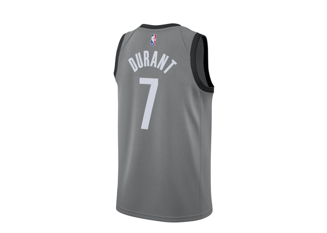 Kevin Durant Nets Statement Edition 2020 NBA Swingman Jersey Grey  - photo 4