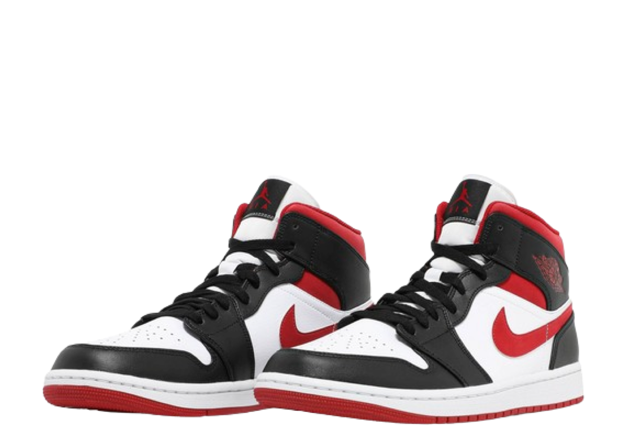 Air Jordan 1 Mid Gym Red Black White - photo 2