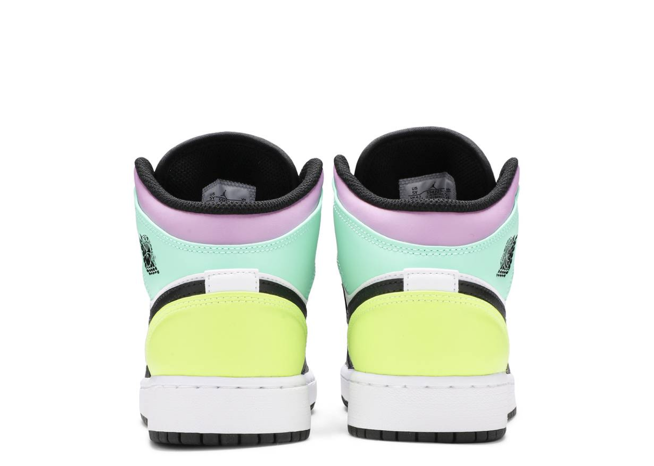 Air Jordan 1 Mid Pastel Black Toe (Grade School) - photo 3