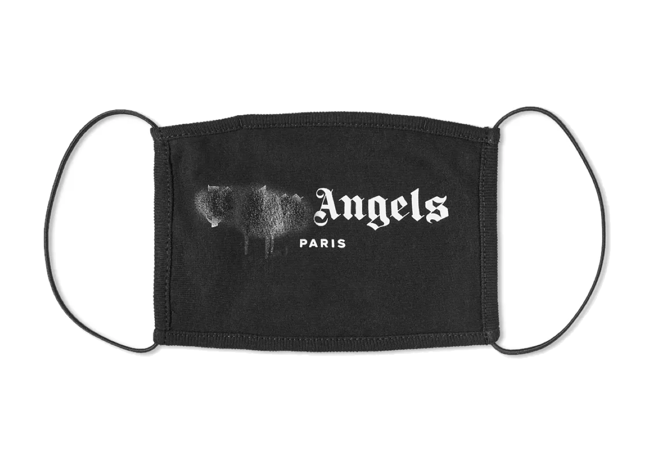 Palm Angels Paris Sprayed Logo Mask Black Black
