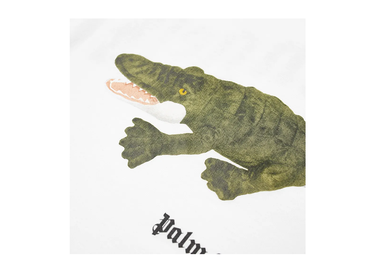 Palm Angels Crocodile Tee White - photo 3
