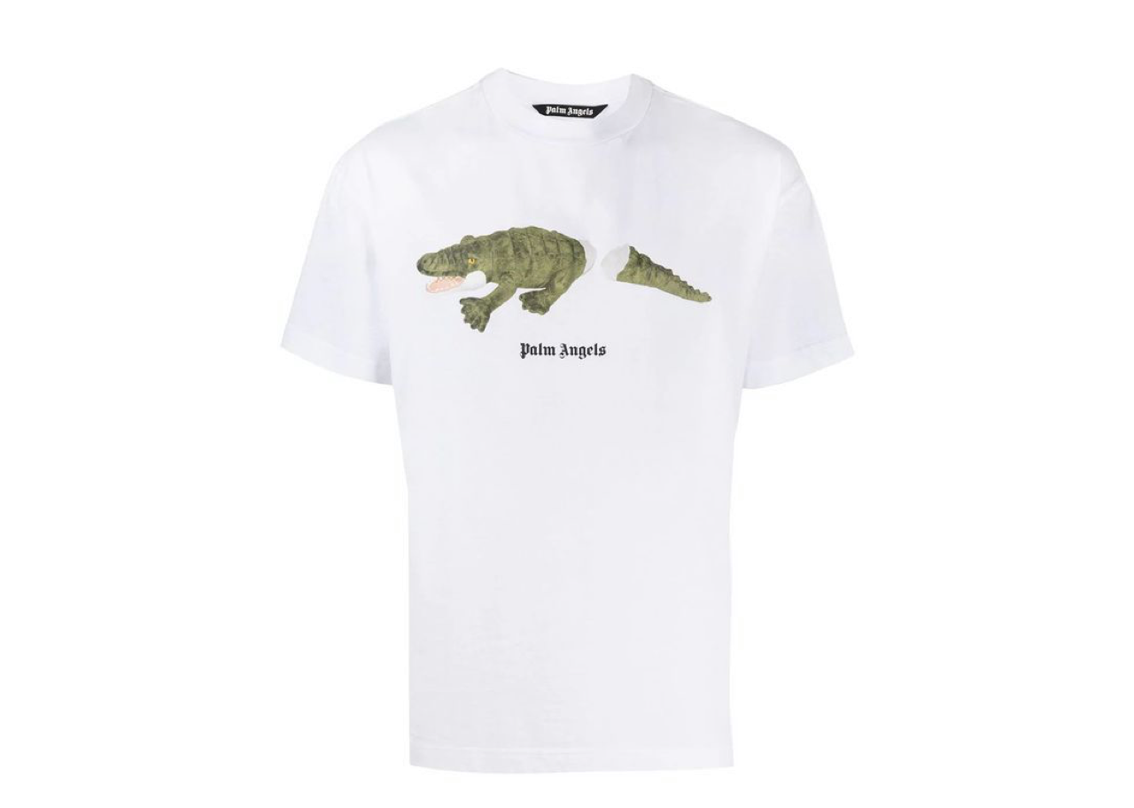 Palm Angels Crocodile Tee White