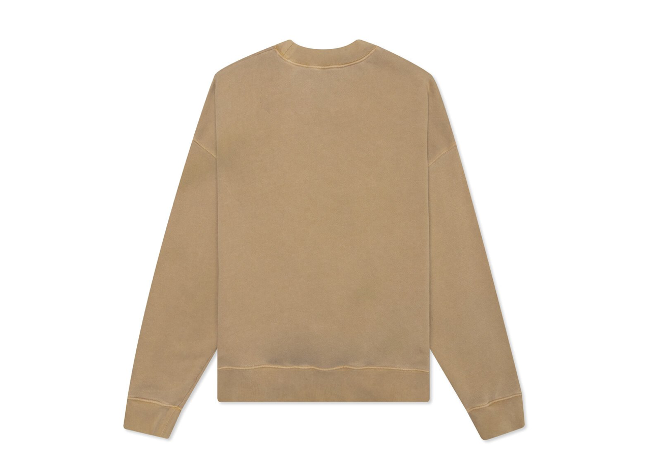 Palm Angels GD Curved Logo Crewneck Beige Black - photo 2