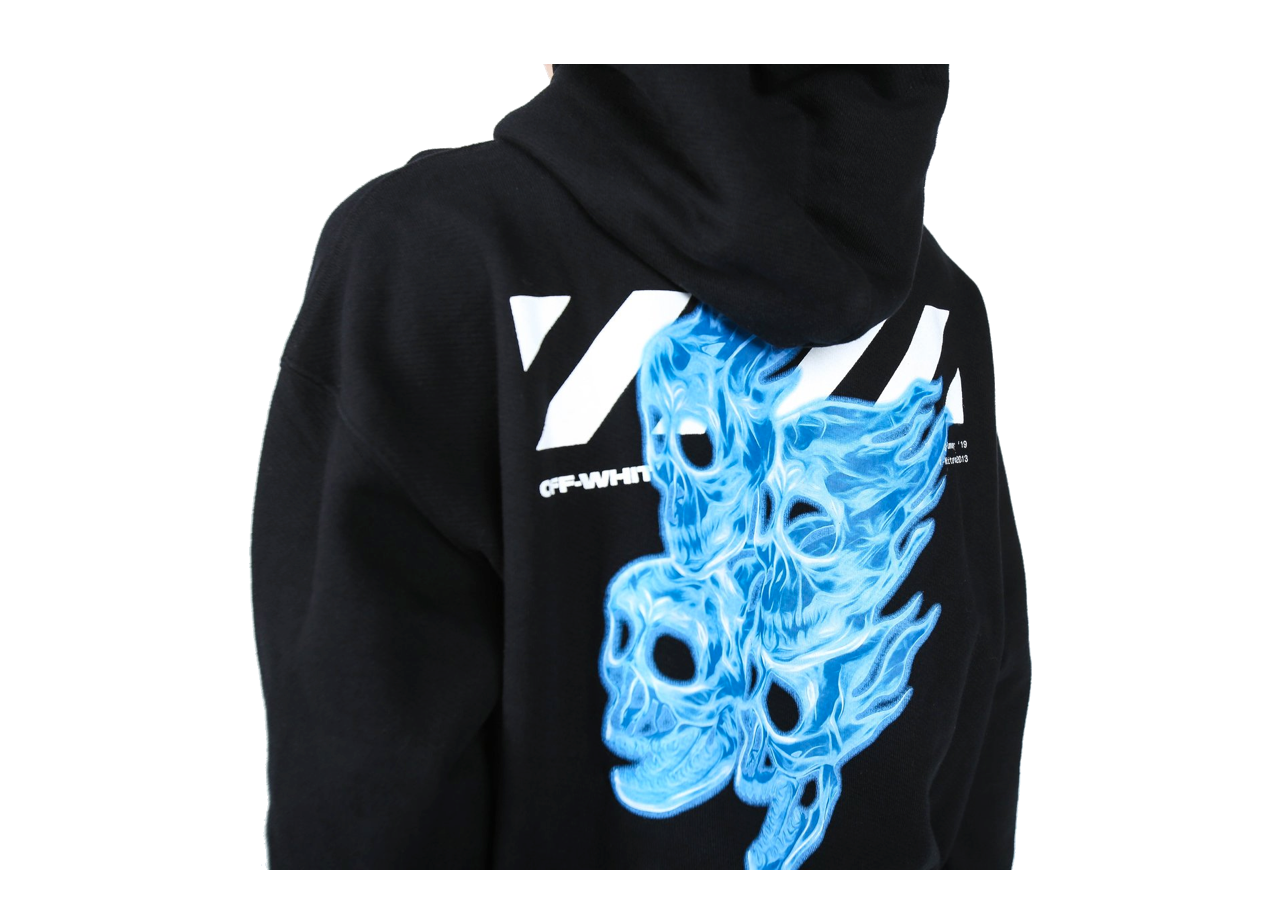 Off-White Skulls Oversized Hoodie Black Multi - photo 3