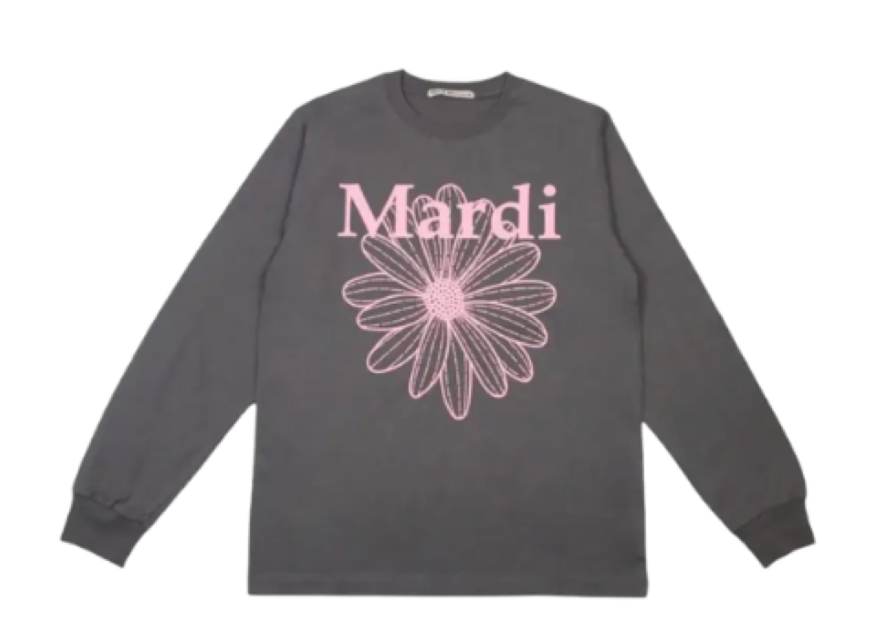 Mardi Mercredi Sweatshirt Flowermardi Charcoal Palepink