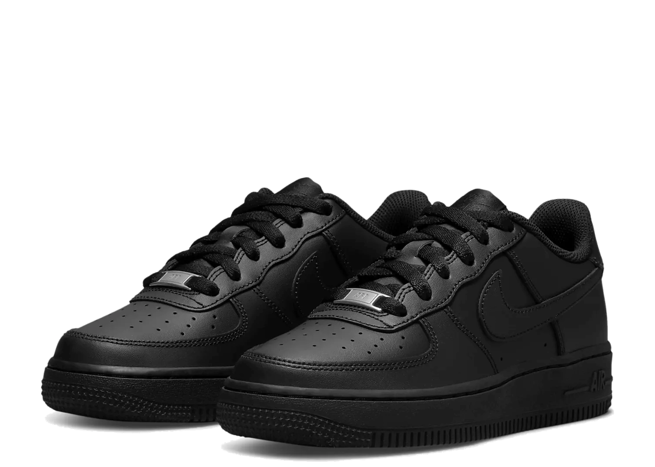 Nike Air Force 1 LE Triple Black (Grade School) - photo 2