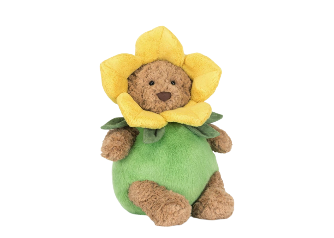 LIMITED EDITION - JELLY CAT Bartholomew Bear Daffodil Outfit