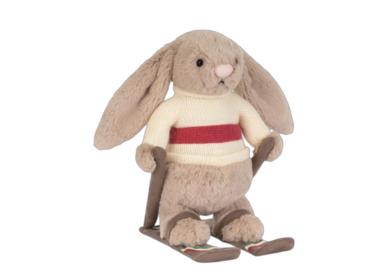 LIMITED EDITION - JELLY CAT Bashful Bunny Gold Medal Ski Outfit