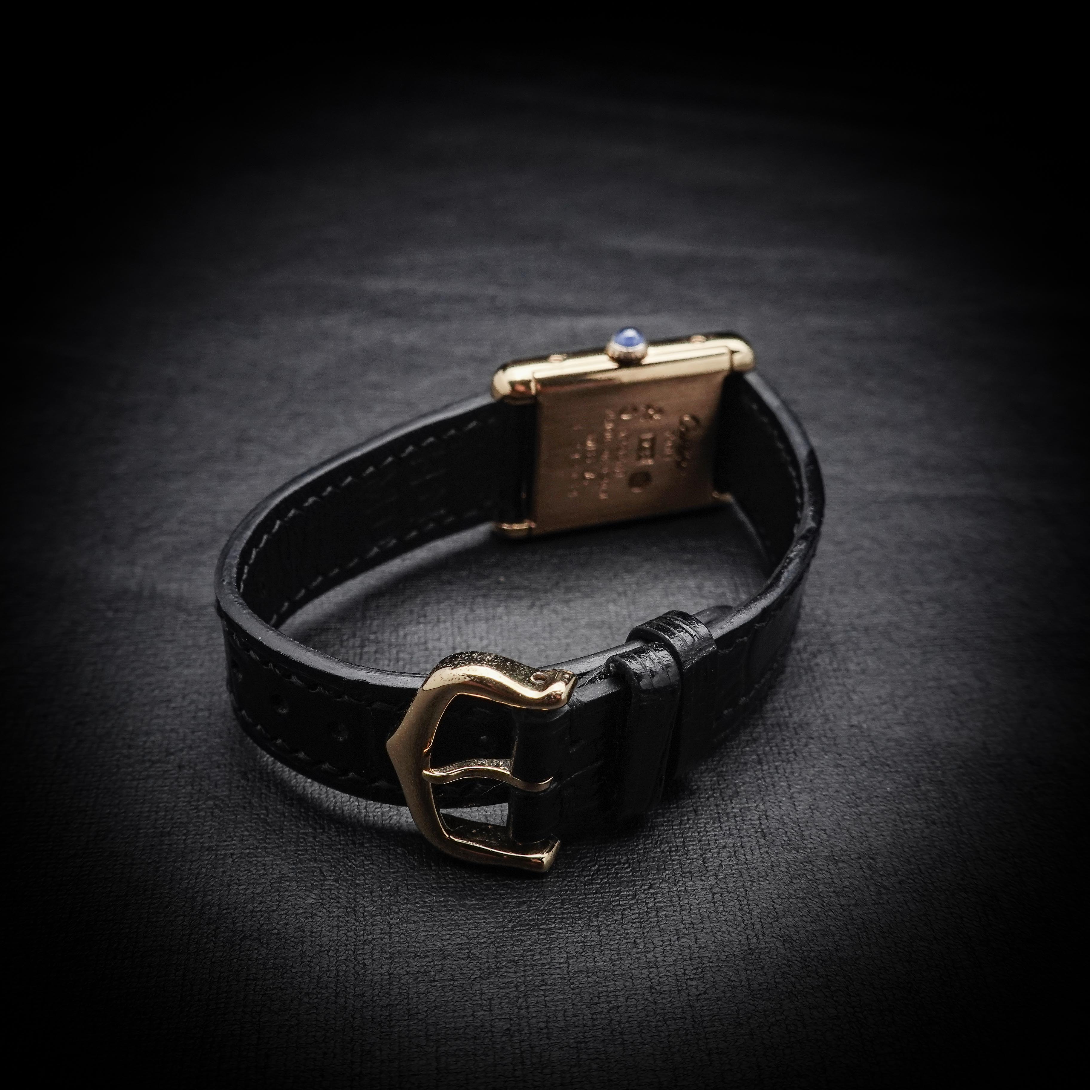 Cartier Tank Must Vermeil Black Dial Manual Winding - photo 5
