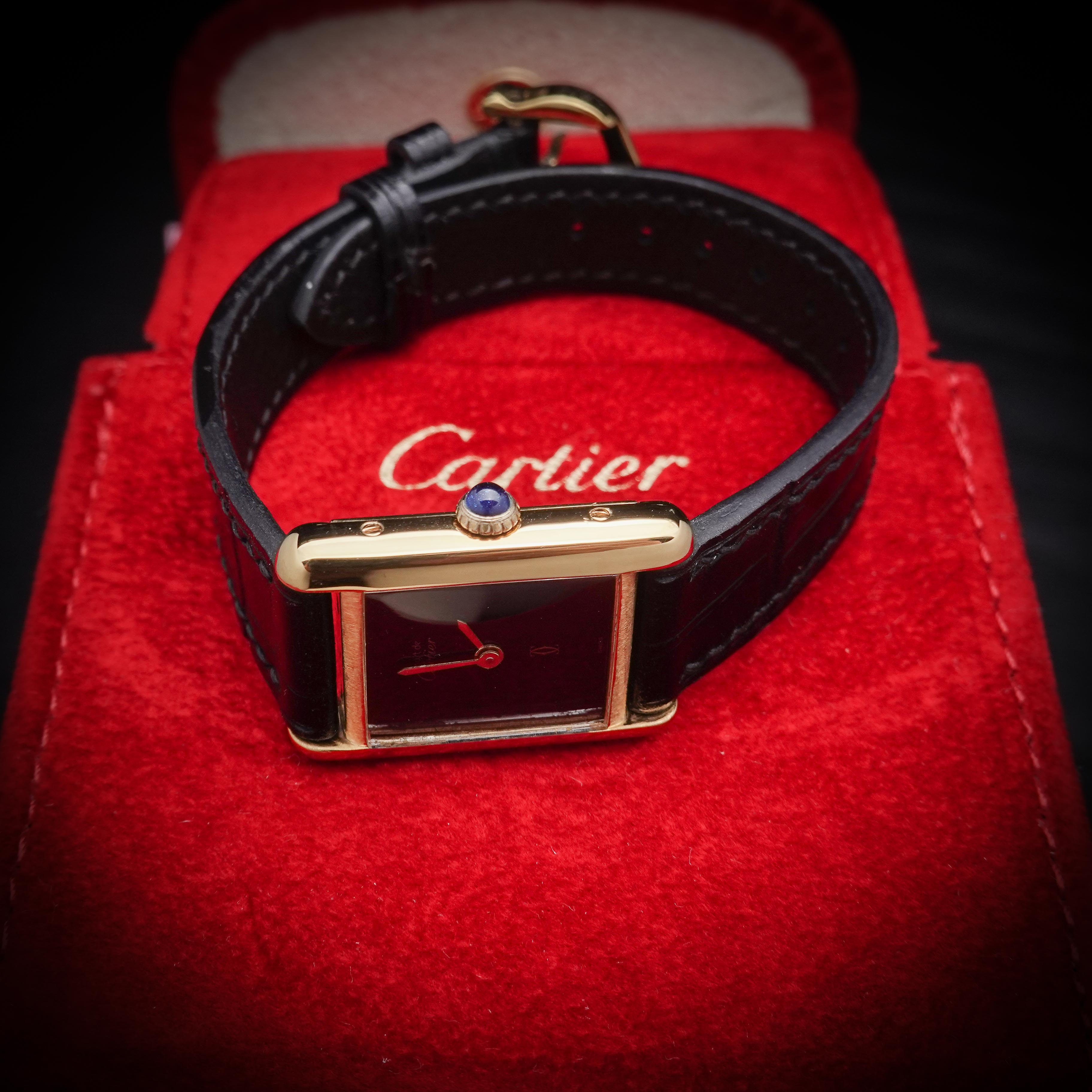 Cartier Tank Must Vermeil Black Dial Manual Winding - photo 6