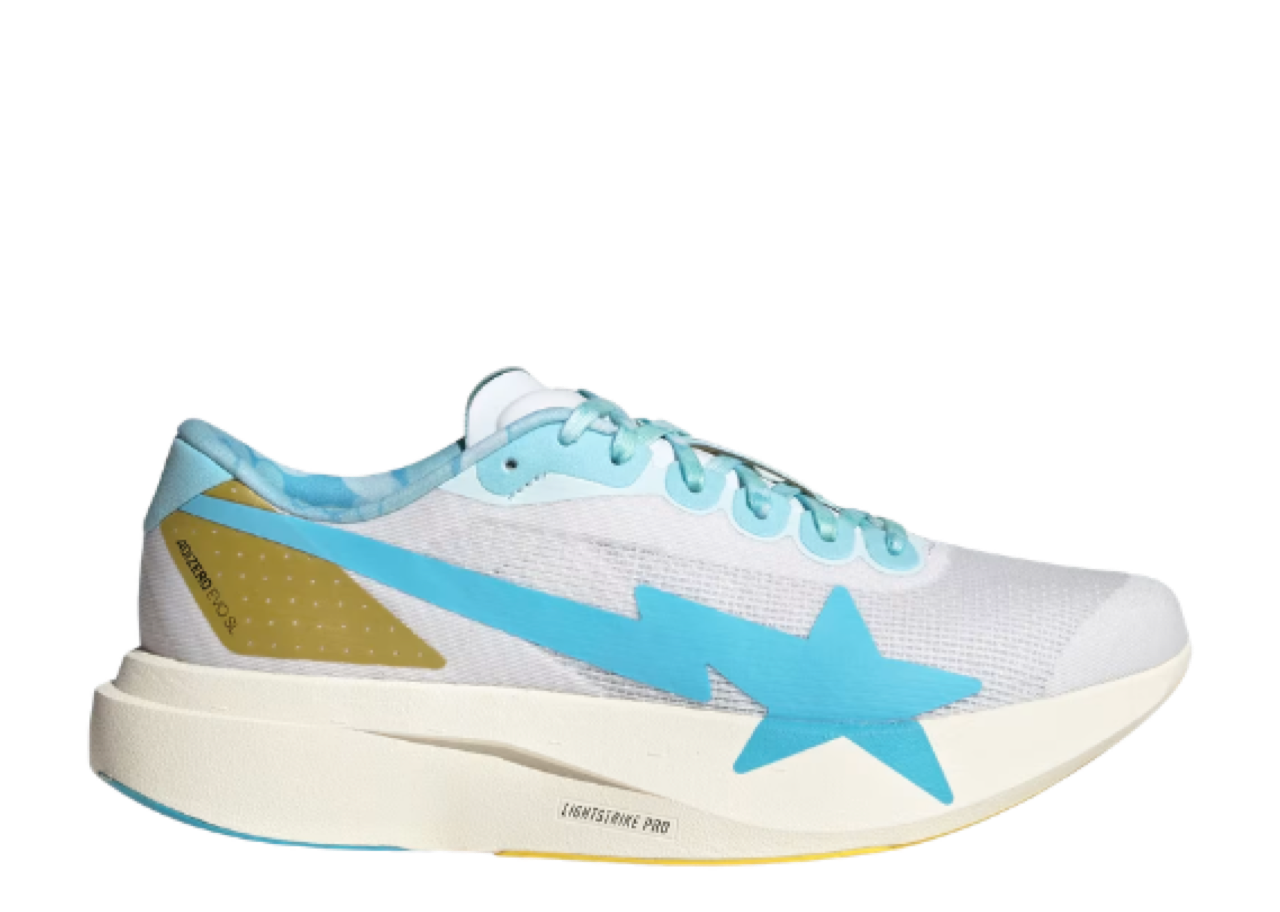 Adidas Adizero Evo SL Bape Blue Pink Gold
