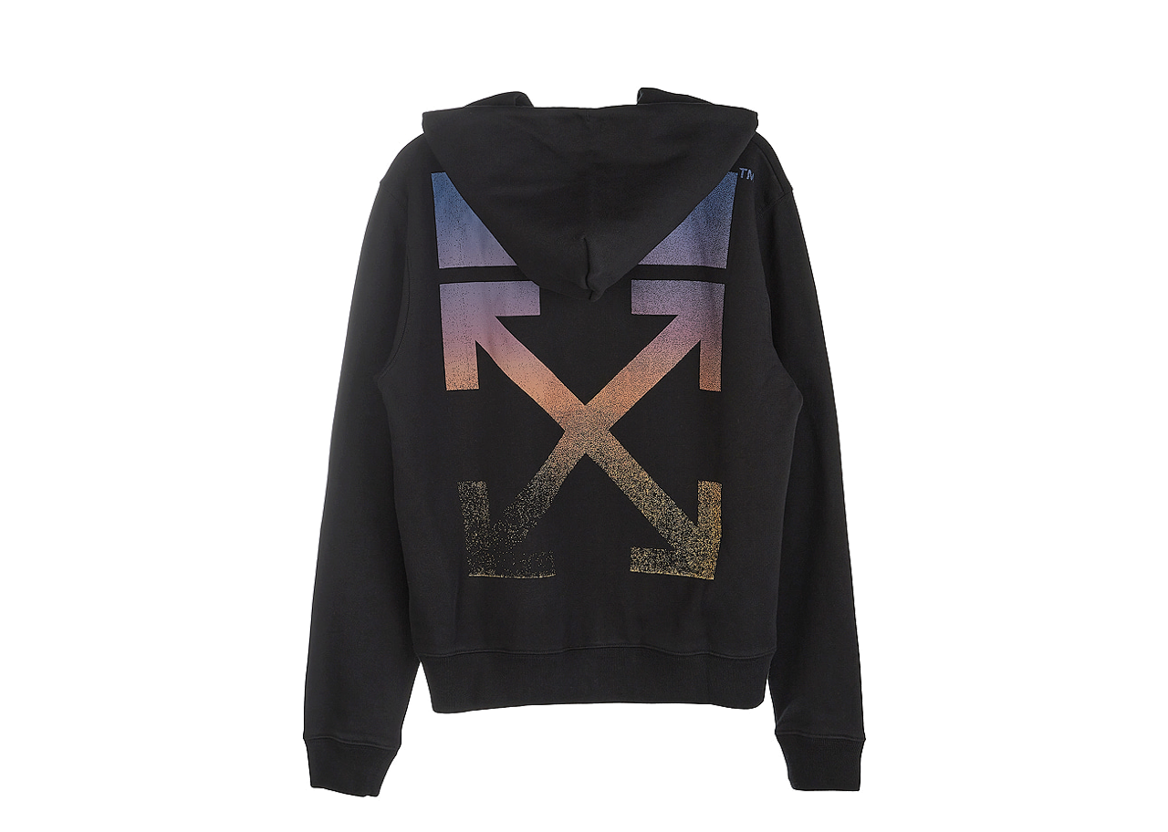 OFF-WHITE Degrade Arrow Slim Zip Hoodie Black Multi