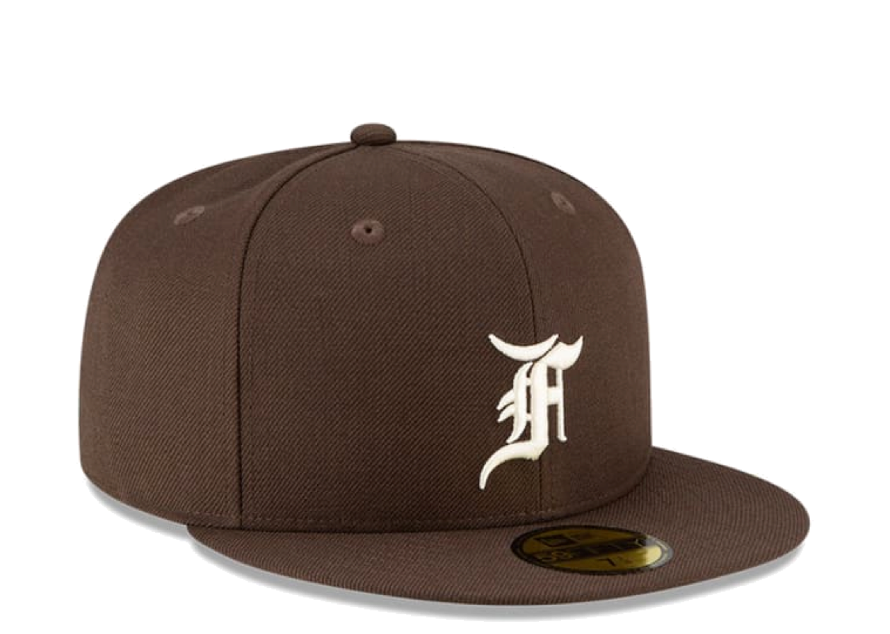 Fear Of God Essentials New Era Fitted Cap (FW20) Brown White - photo 2