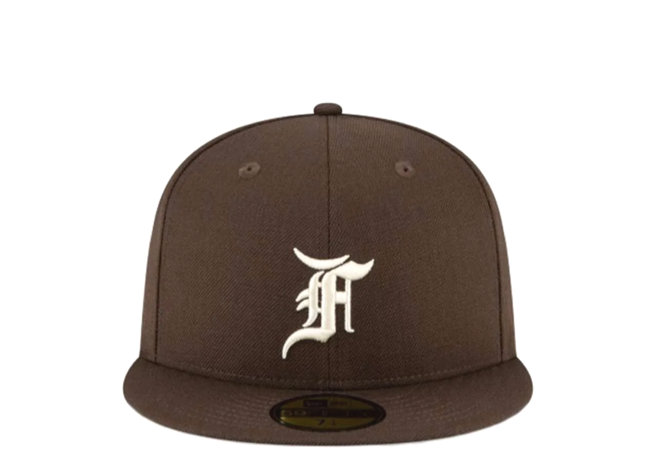 Fear Of God Essentials New Era Fitted Cap (FW20) Brown White