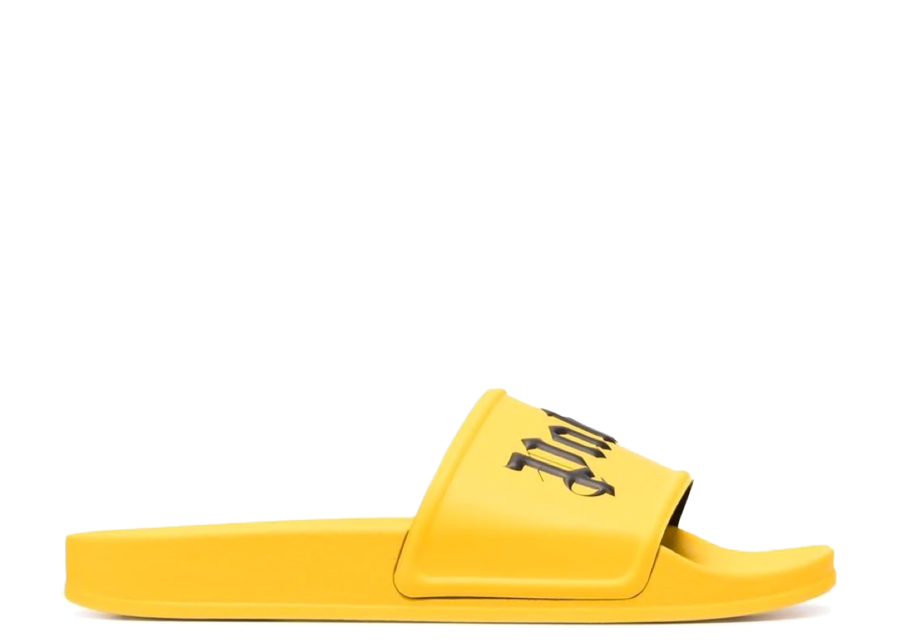 Palm Angels Pool Slides Yellow Black