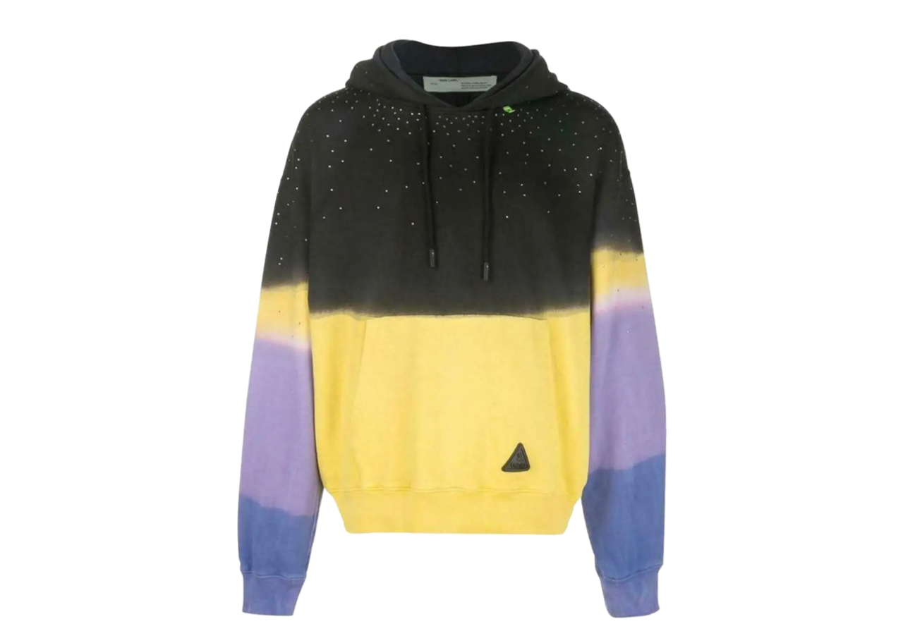 Off White Tye Dye Over Hoodie Yellow