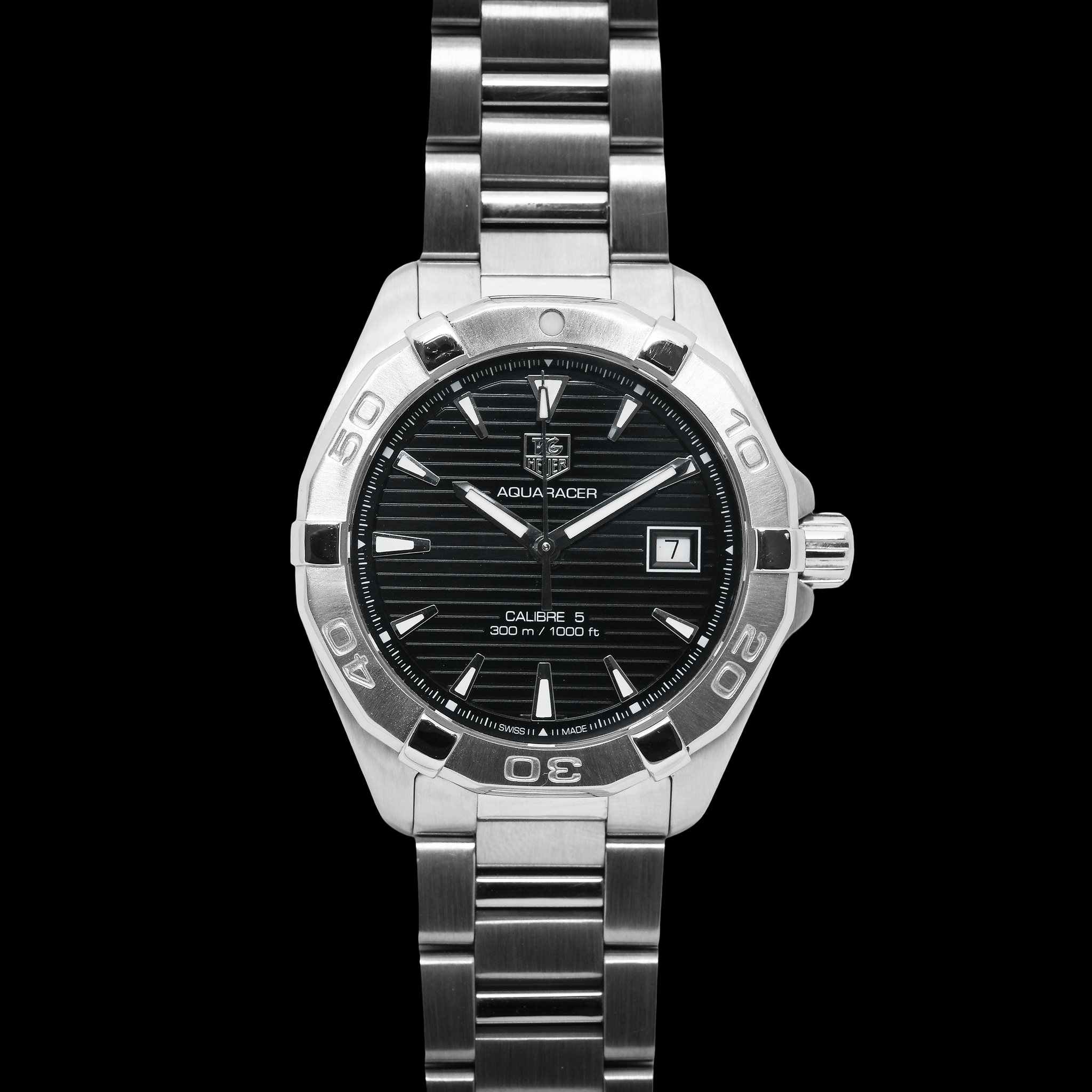 TAG Heuer Aquaracer Calibre 5 Black Dial 41mm Ref: WAY2110.BA0928 - photo 2