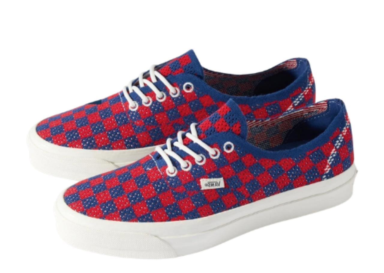 Vans LX Authentic 44 EK Punk Check Red Blue - photo 2