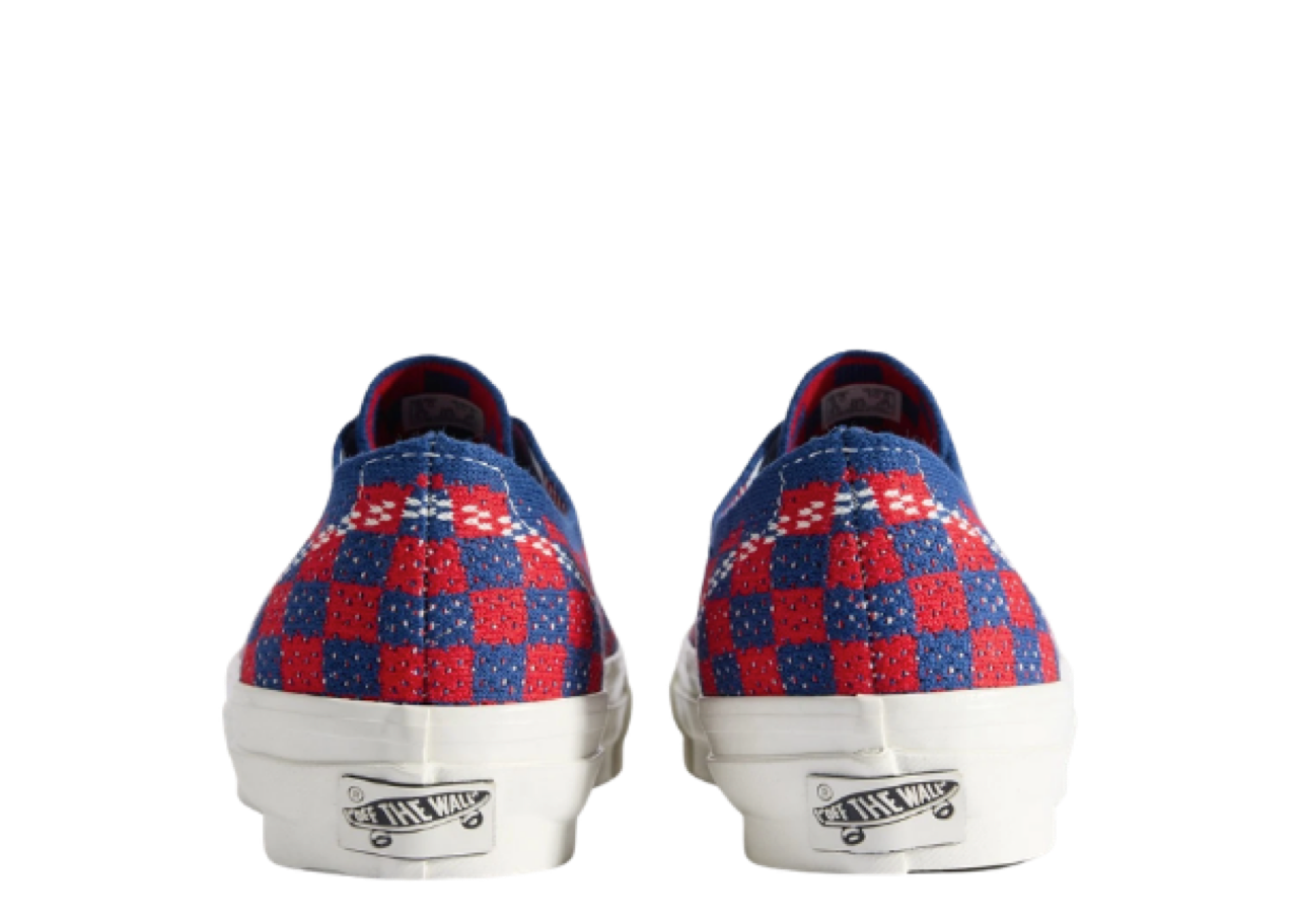 Vans LX Authentic 44 EK Punk Check Red Blue - photo 3