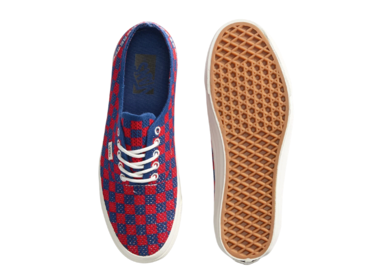 Vans LX Authentic 44 EK Punk Check Red Blue - photo 4