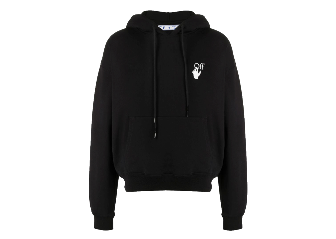 Off-White Slim Fit Pascal Arrow Hoodie Black White - photo 2