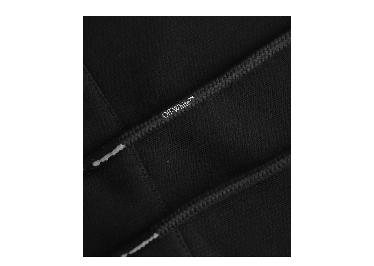 Off-White Slim Fit Pascal Arrow Hoodie Black White - photo 4