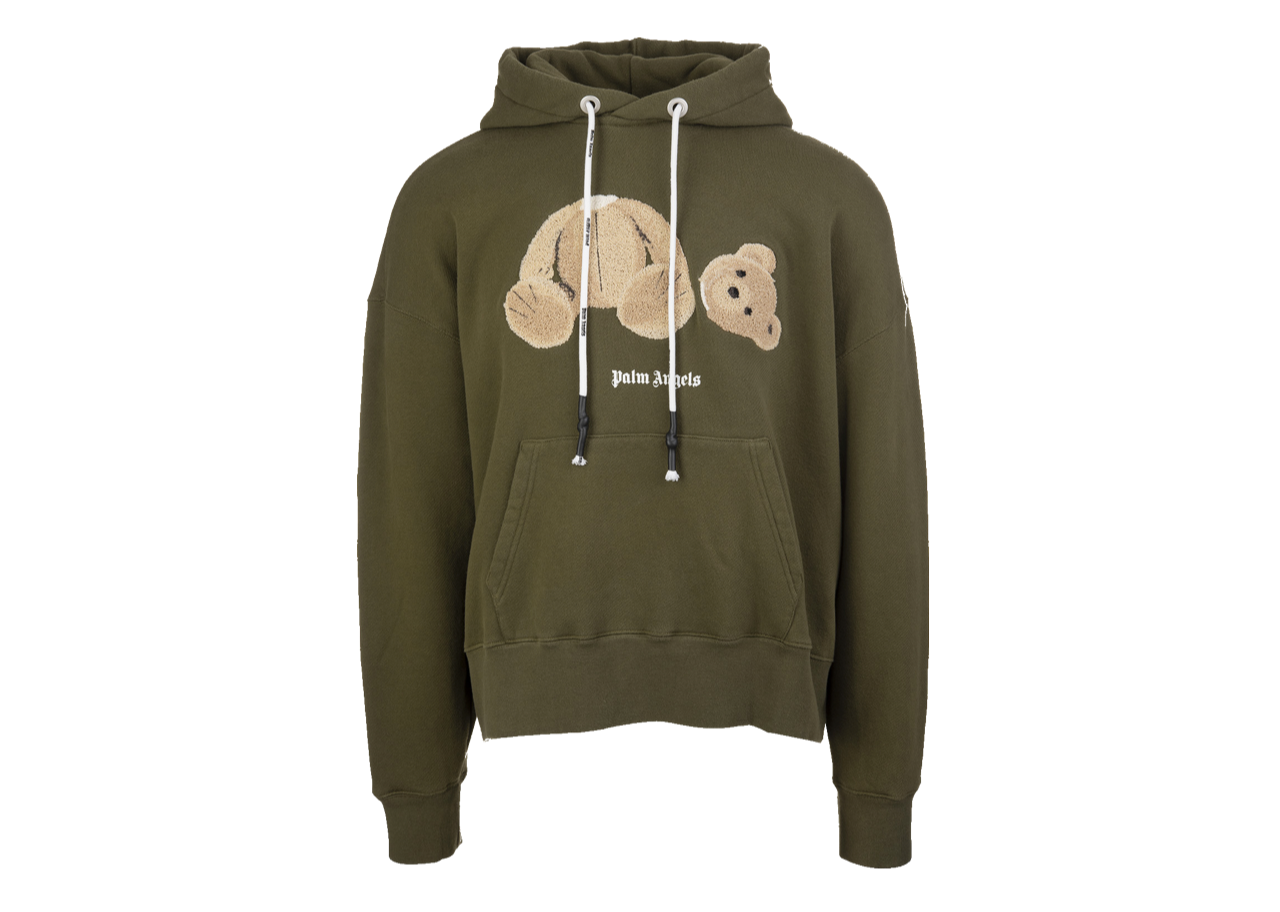 Palm Angels Bear Hoodie Military