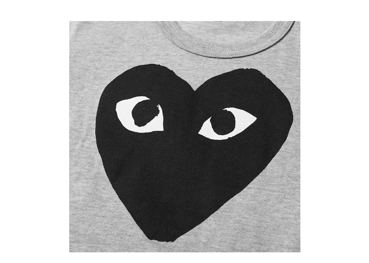 Comme des Garcons Play Black Heart T-shirt Grey (M) - photo 3