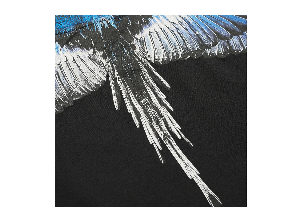 Marcelo Burlon Wings Shoulder Tee Black Blue - photo 3