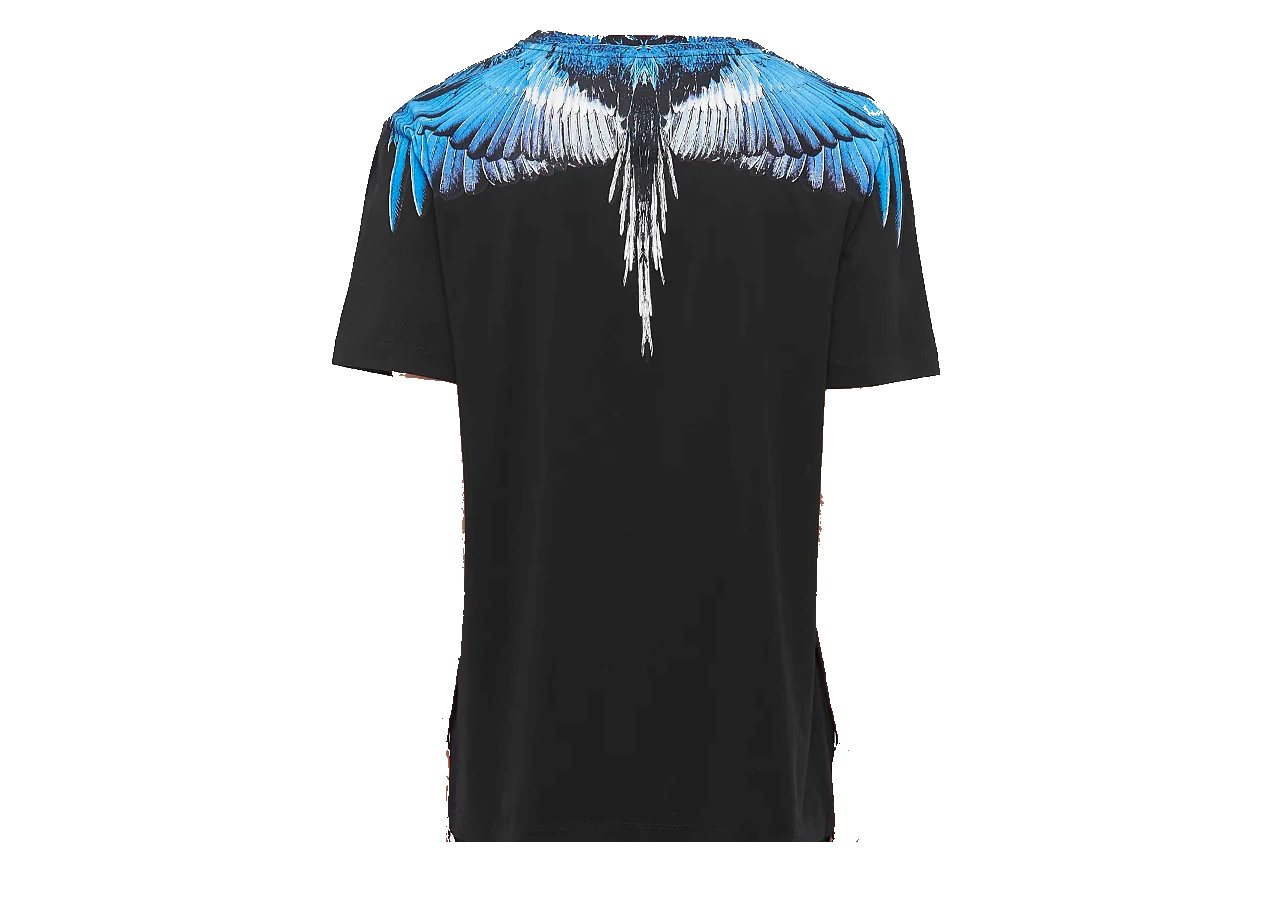 Marcelo Burlon Wings Shoulder Tee Black Blue - photo 2