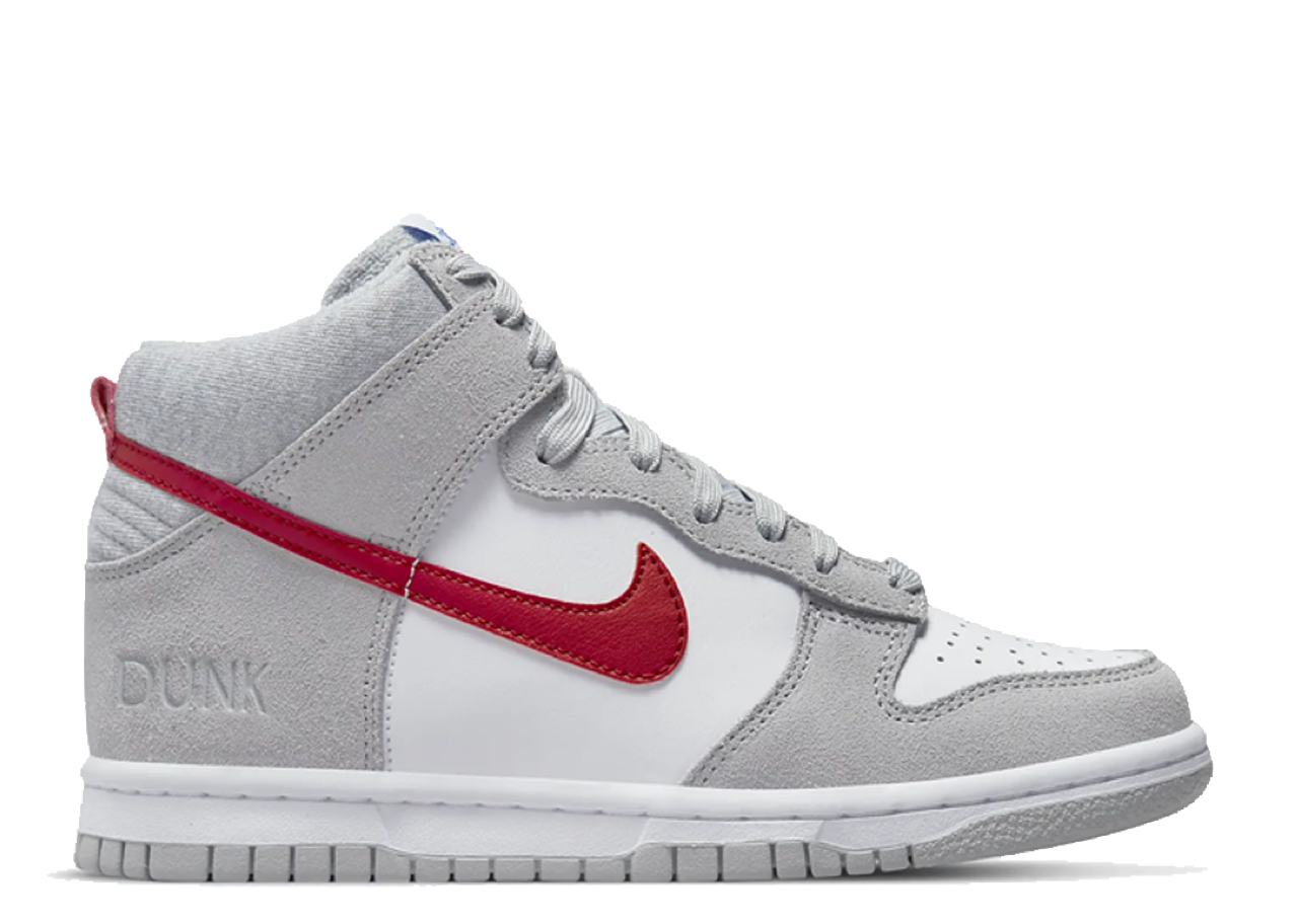 Nike Dunk High Athletic Club Grey Red (Grade School)