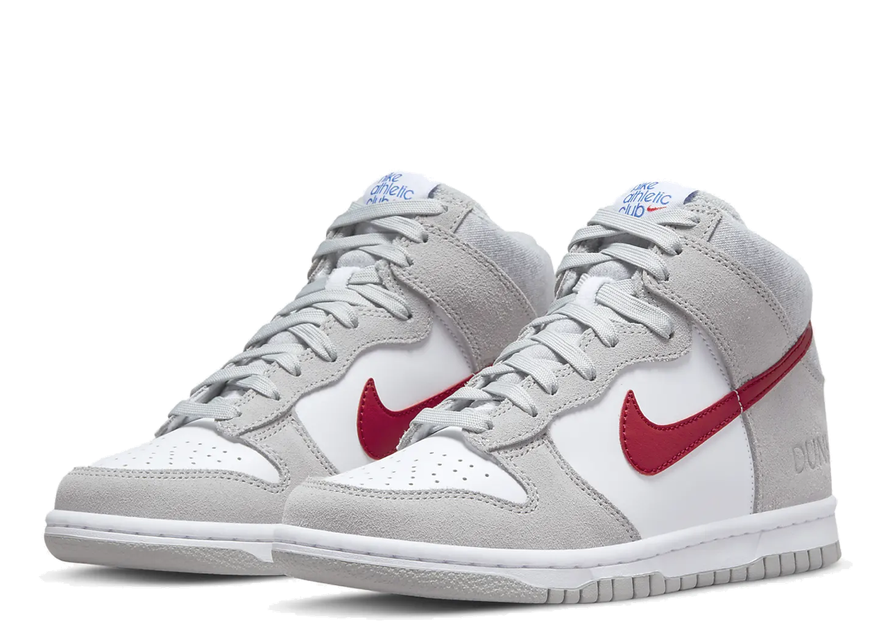 Nike Dunk High Athletic Club Grey Red (Grade School) - photo 2