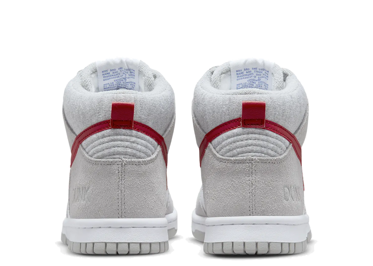 Nike Dunk High Athletic Club Grey Red (Grade School) - photo 3