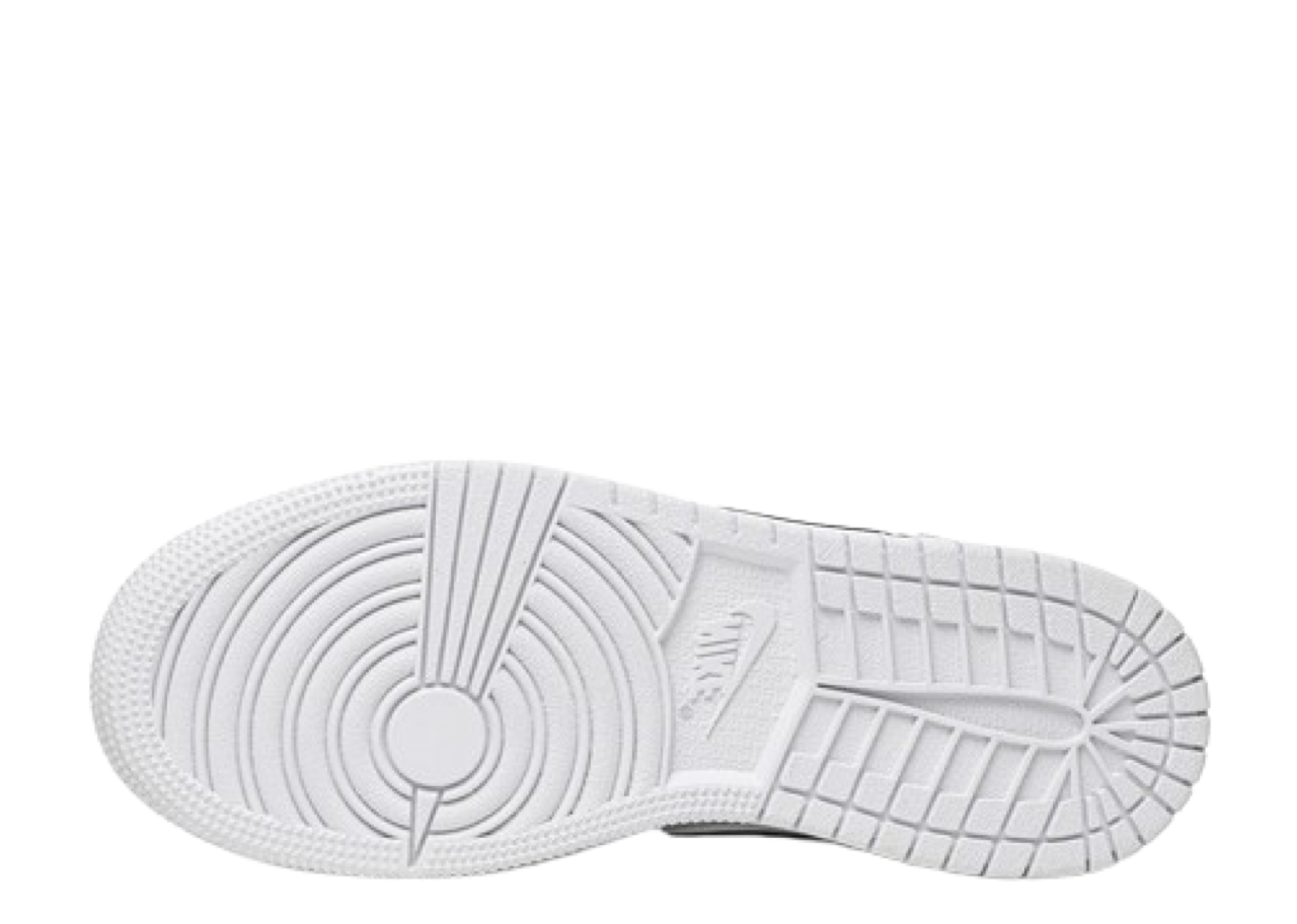 Air Jordan 1 Mid White Black Gym Red (Grade School) - photo 4