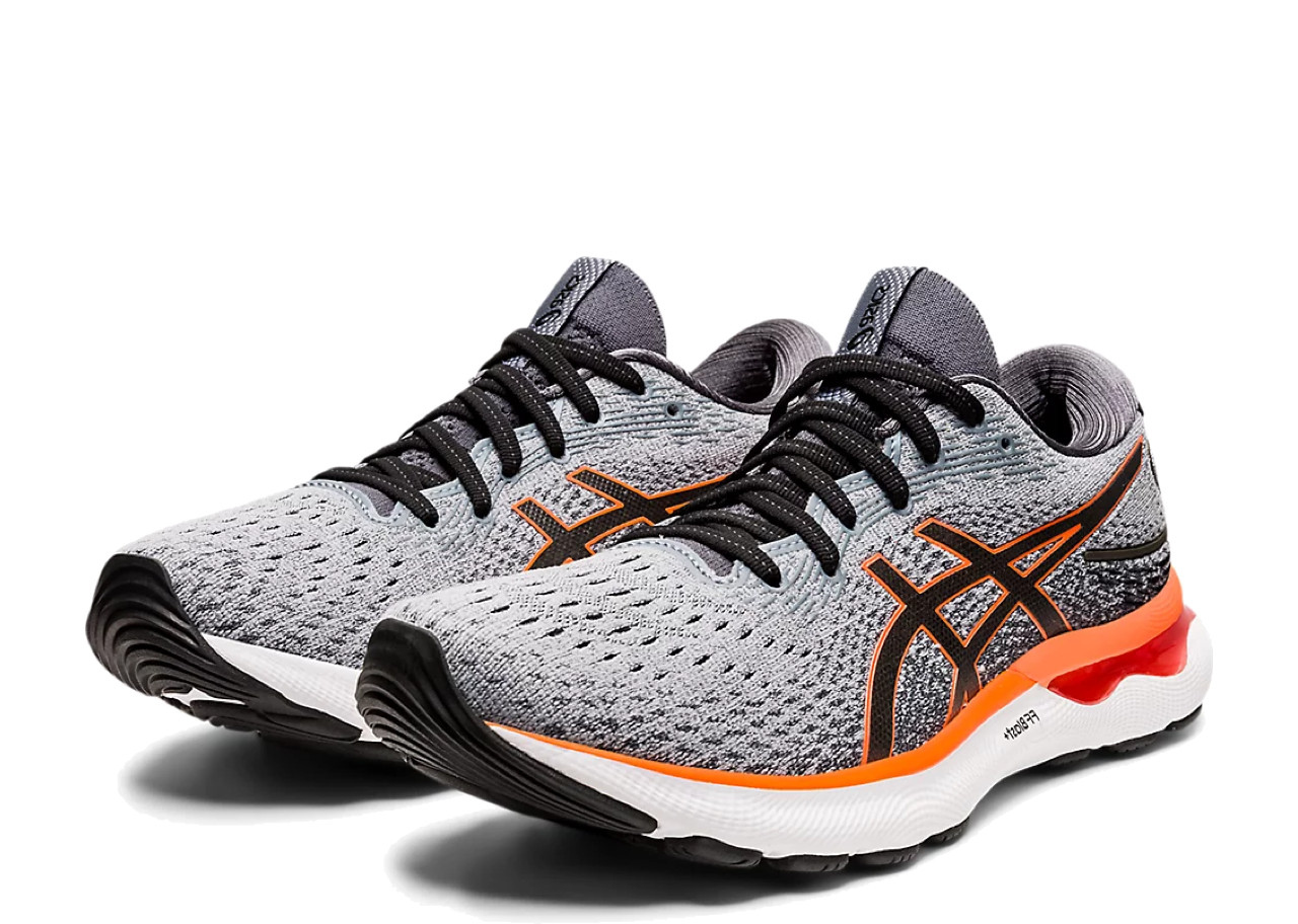 Asics Gel-Nimbus 24 Sheet Rock Grey Shocking Orange - photo 2