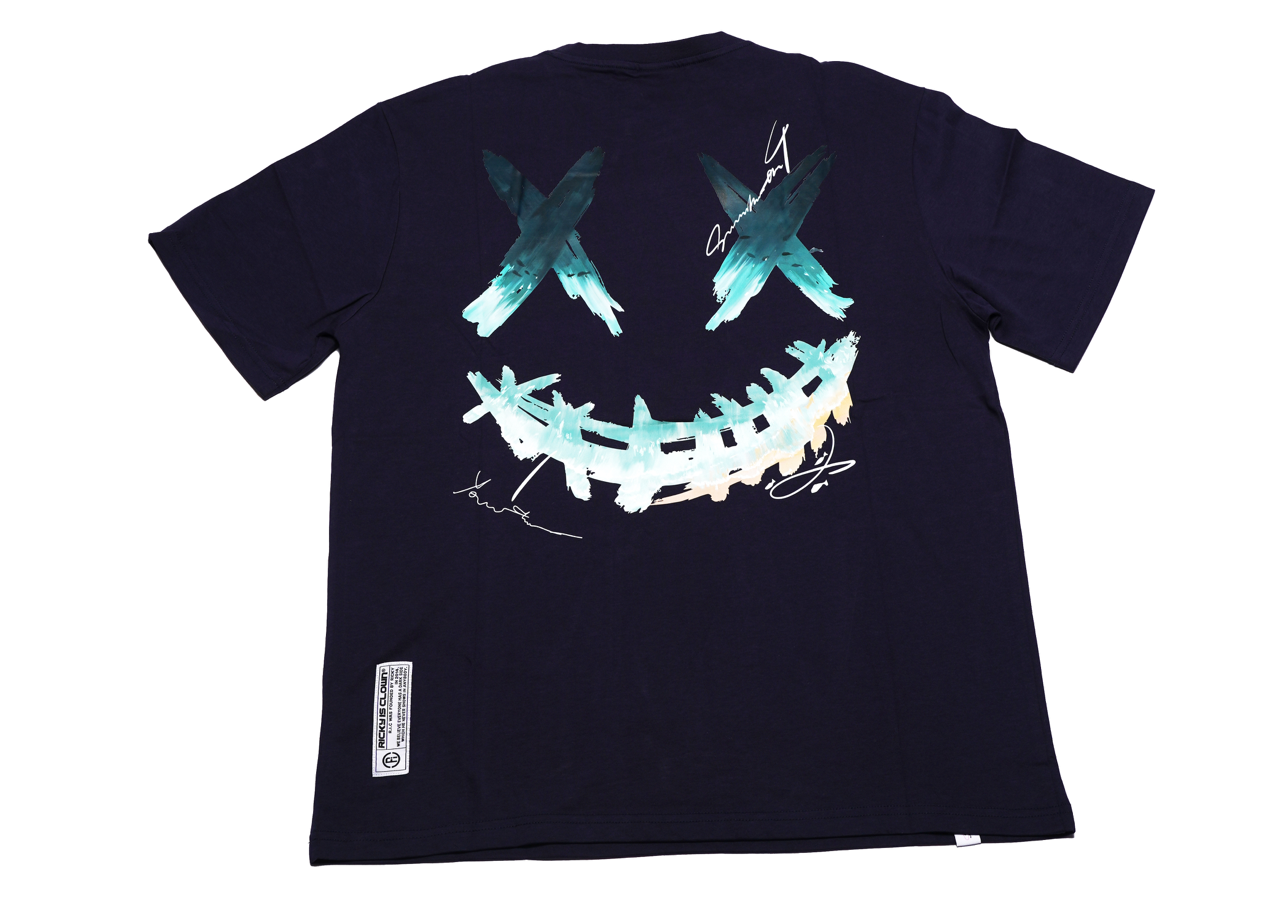 Ricky Is Clown Ocean Wave Tee Navy