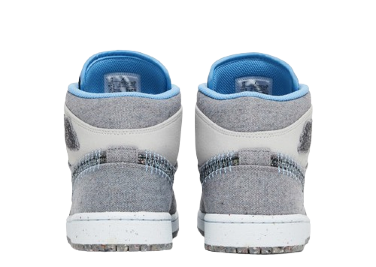 Air Jordan 1 Mid Crater Grey University Blue - photo 3