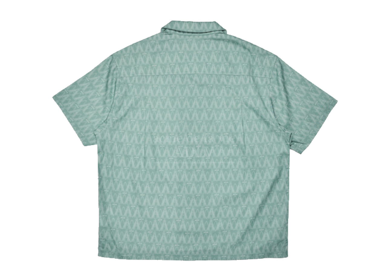Acme De La Vie Logo Monogram Pattern Open Collar Shirt Mint - photo 2