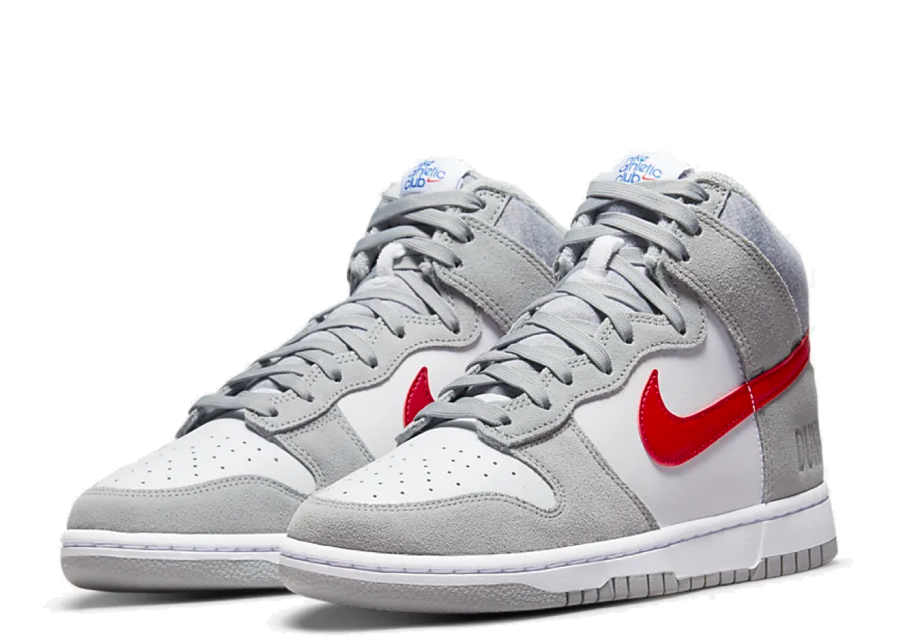 Nike Dunk High Light Smoke Grey Gym Red - photo 2