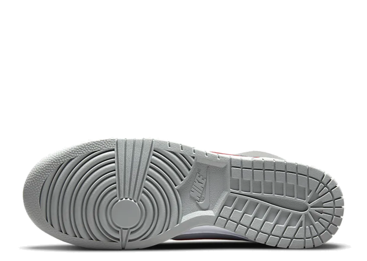 Nike Dunk High Light Smoke Grey Gym Red - photo 4
