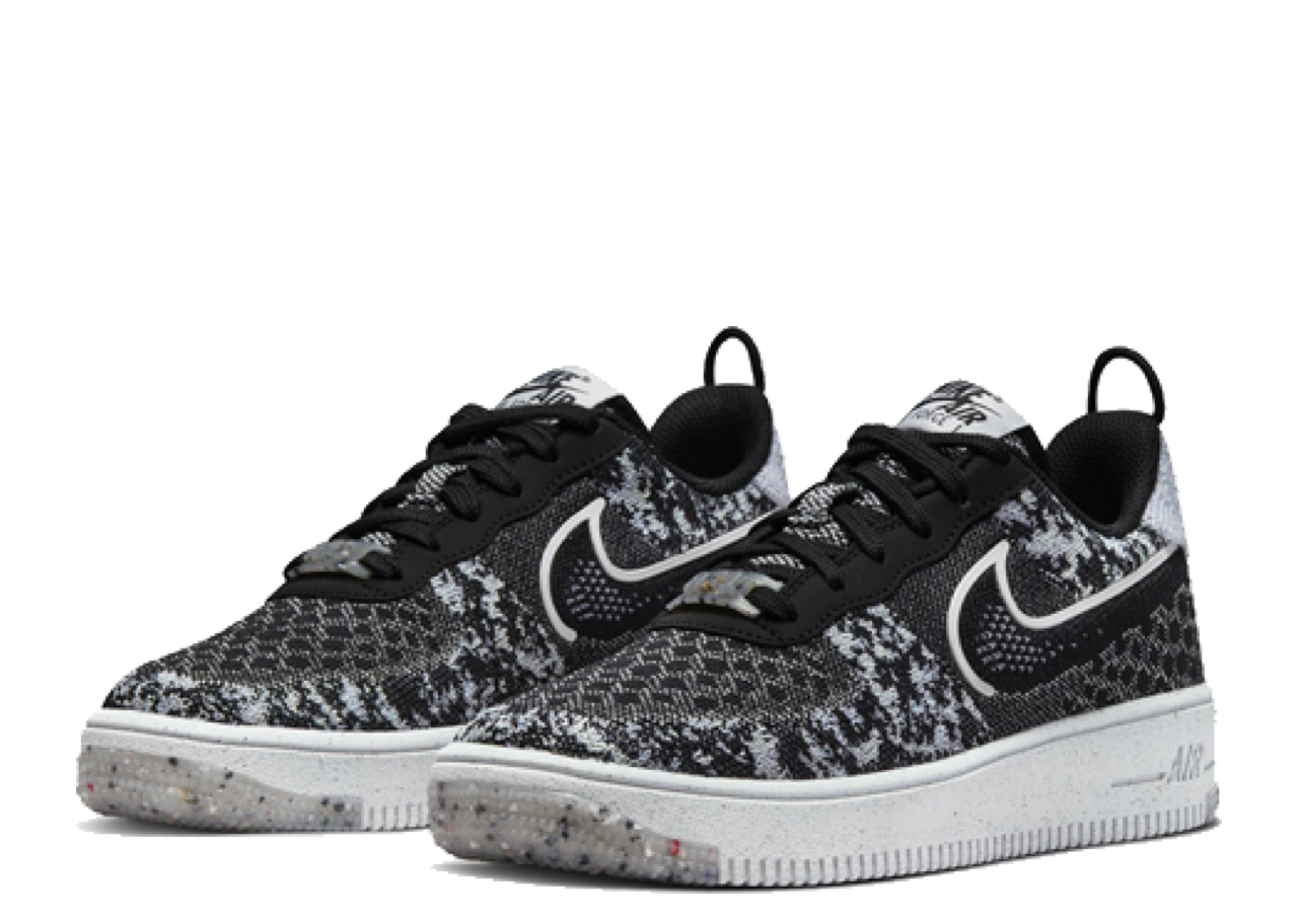 Nike Air Force 1 Crater Flyknit NN Black Pure Platinum (Grade School) - photo 2