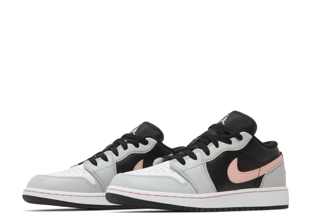 Air Jordan 1 Low Black Grey Pink (Grade School) - photo 2