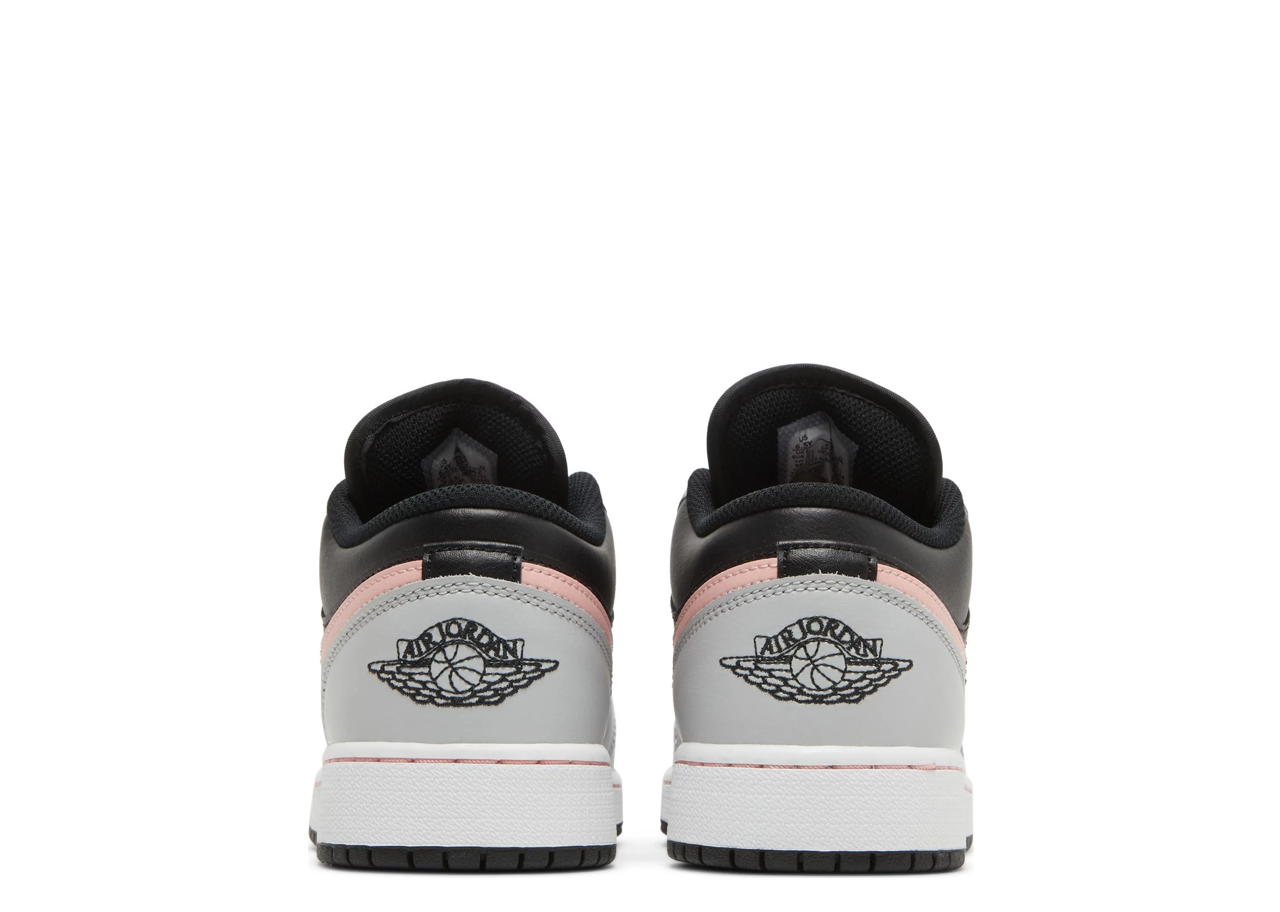 Air Jordan 1 Low Black Grey Pink (Grade School) - photo 3